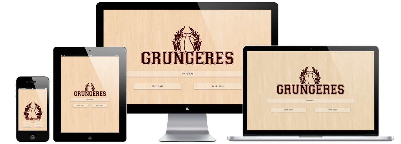 Previsualización del diseño web responsivo hecho para Grungeres